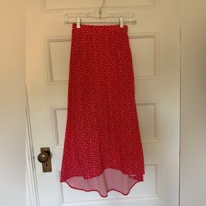 Charlie Holiday Crimson Floral Skirt